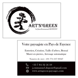 Carte de visite Art'n'Green