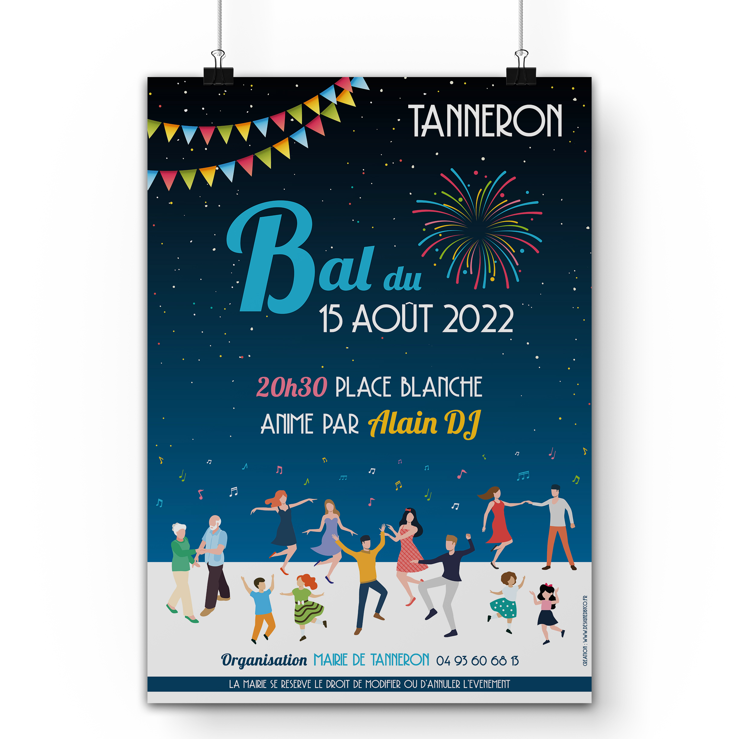 Affiche pour la Fête du 15 août 2022 à Tanneron