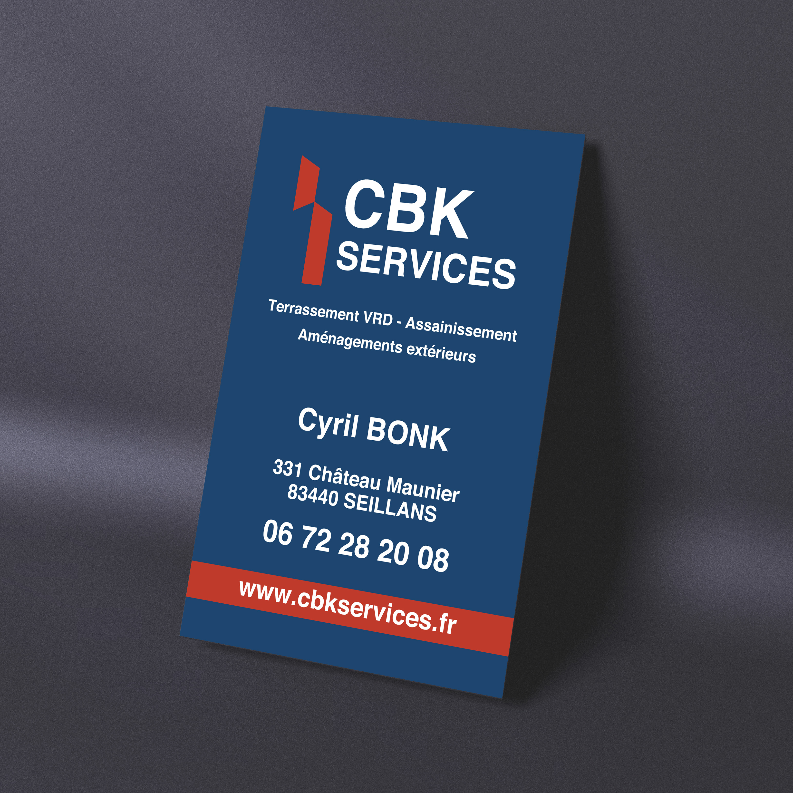 Cartes de visite personnalisées pour CBK services