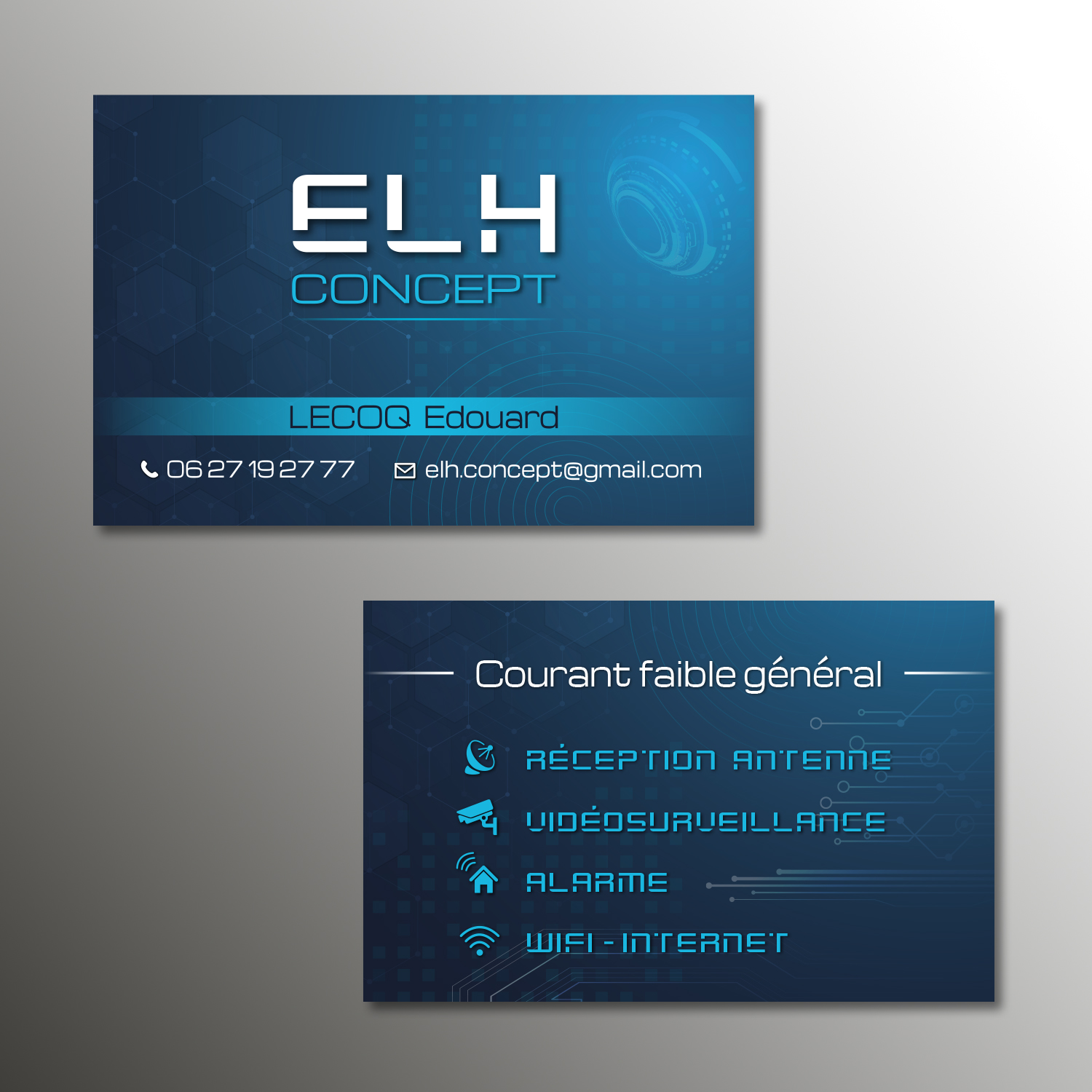 Carte de visite personnalisée pour ELH Concept