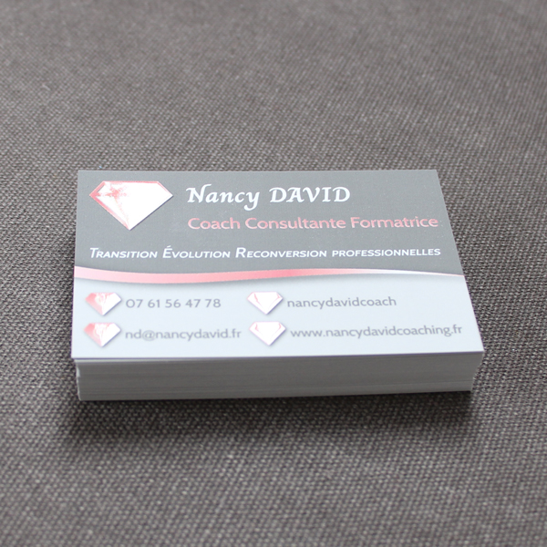 Cartes de visite pour Nancy David Coach Consultante Formatrice