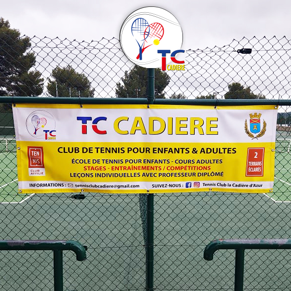 Bache pour le club de tennis TC Cadière