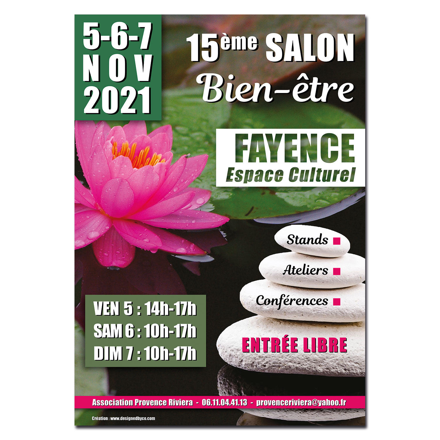 Affiche pour la 15ème édition du Salon Bien-être à Fayence