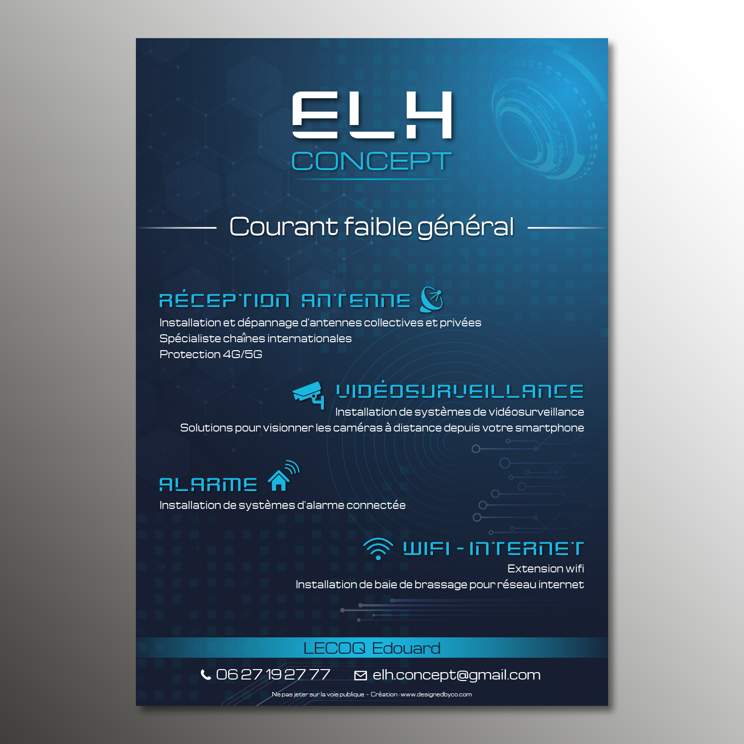 Flyer personnalisé pour ELH Concept