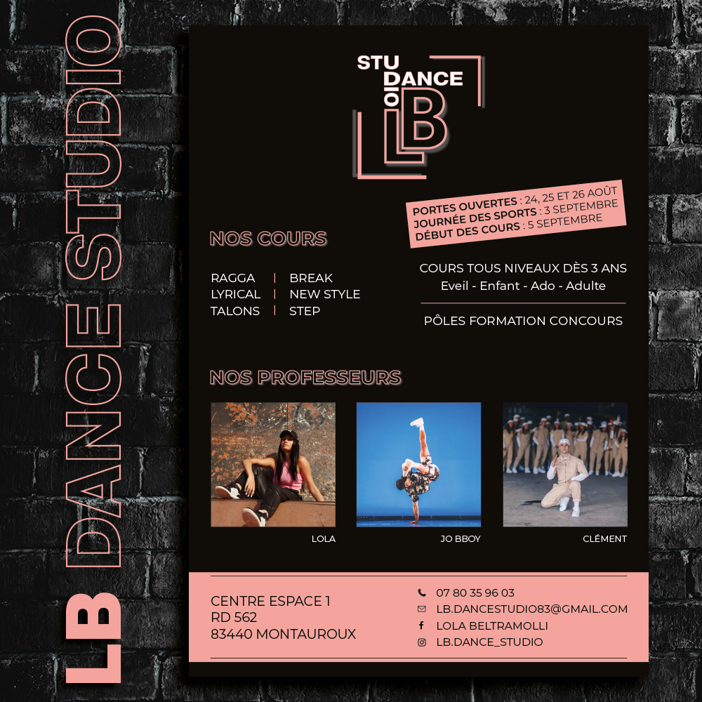Flyer pour LB Dance Studio