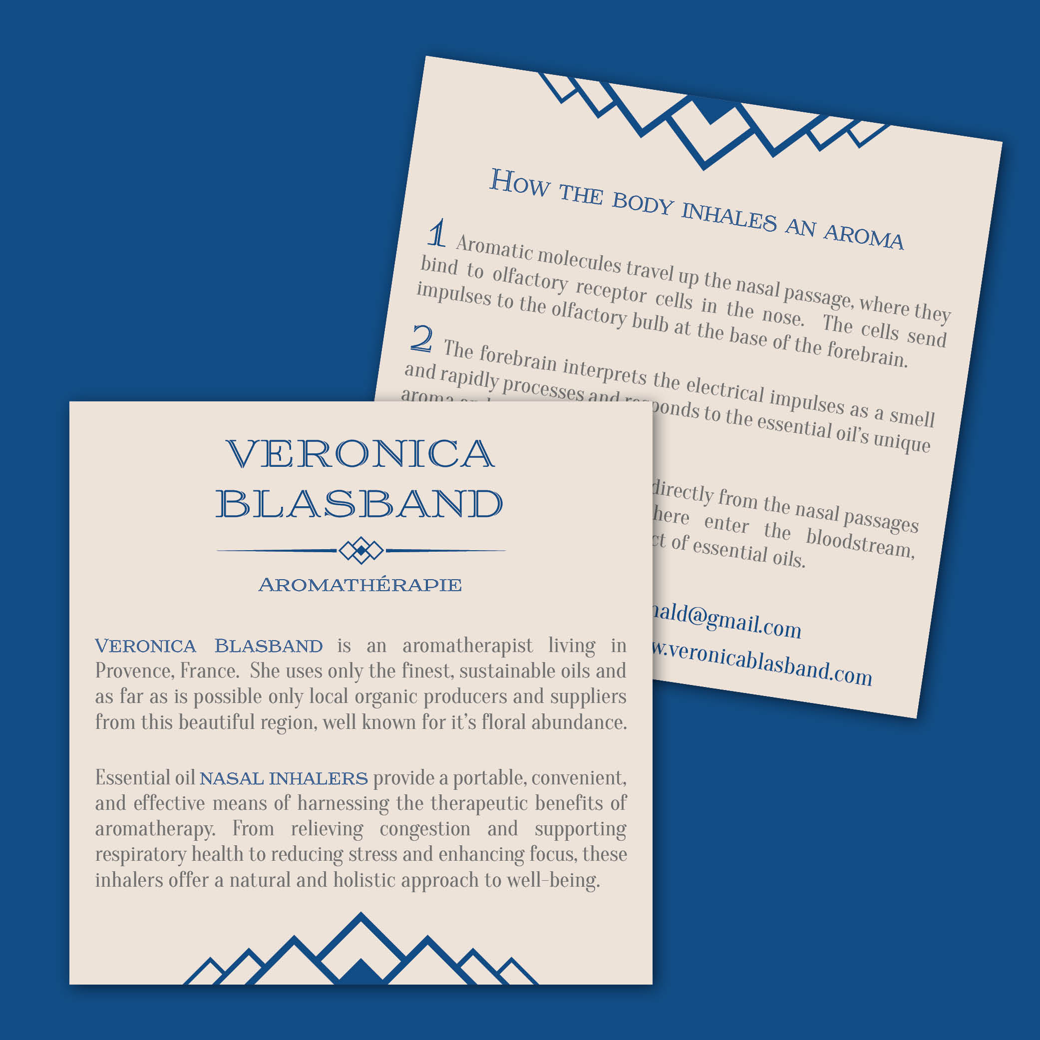 Flyer Inhalateure pour Veronica Blasband Aromathérapie