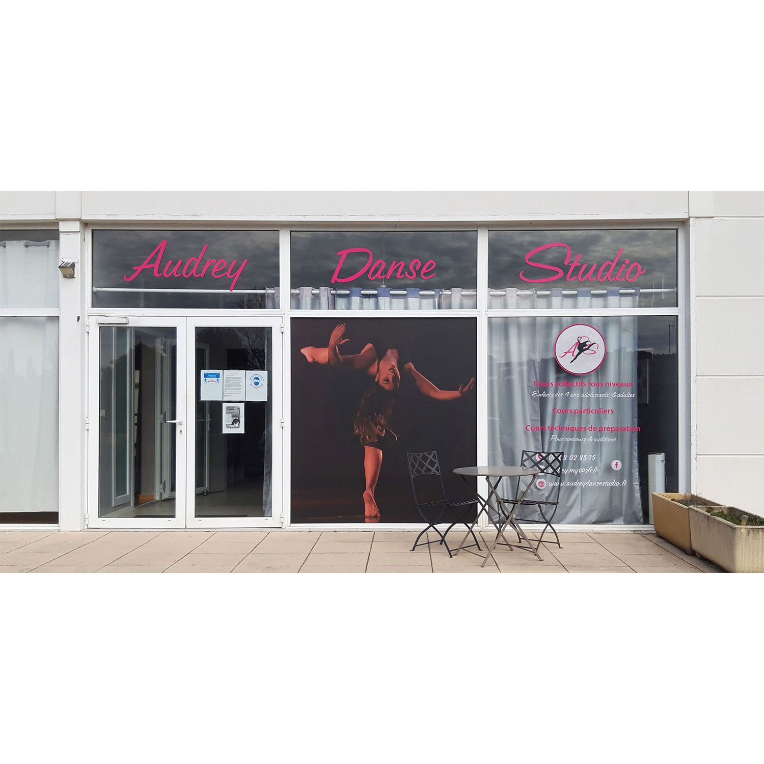 Marquage vitrine pour Audrey Danse Studio