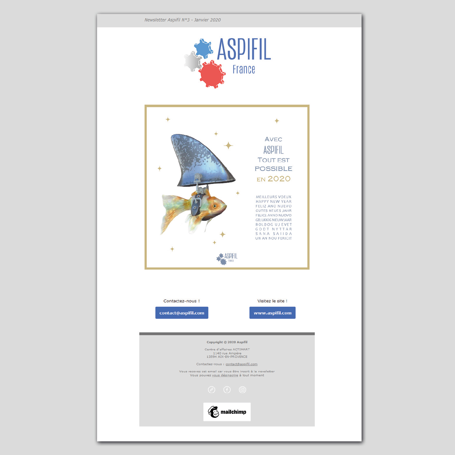 Newsletter pour Aspifil