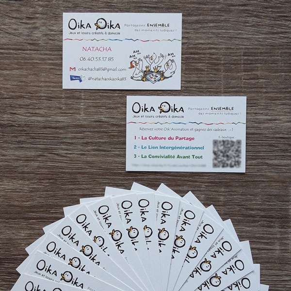 Cartes de visite pour Oika Oika