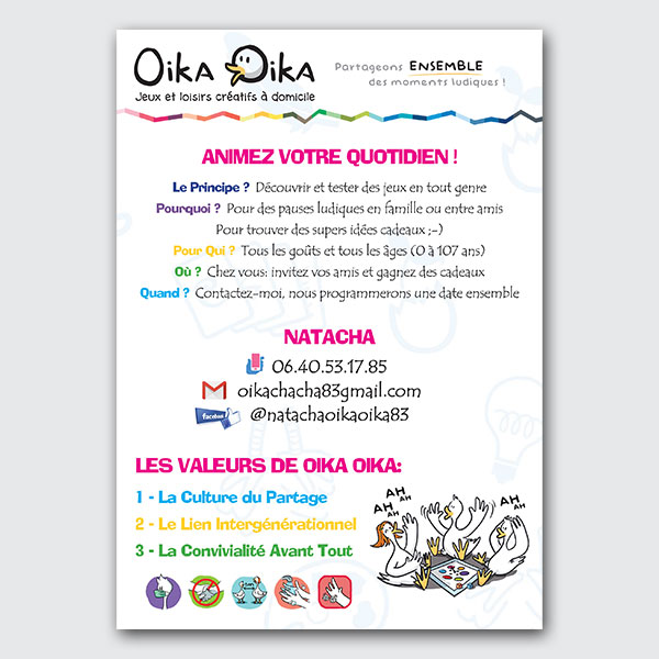 Flyers et affiches multi-format pour Oika Oika