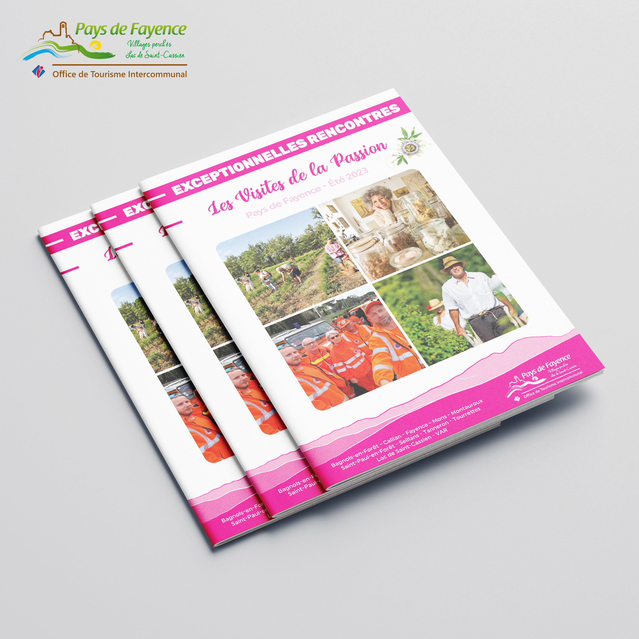 Brochure Les Visites de la Passion pour l'Office de Tourisme Intercommunal du Pays de Fayence