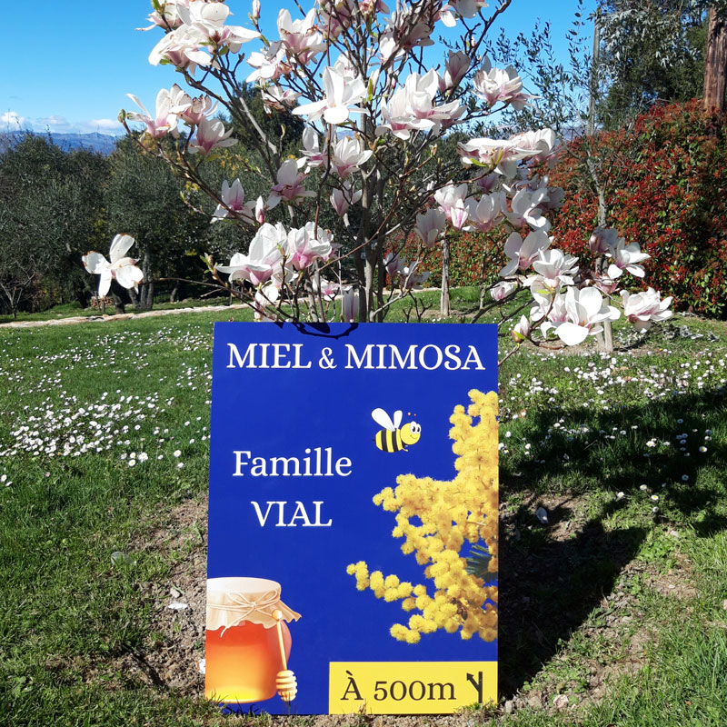 Panneau pour Vial Mimosiste Apiculteur récoltant